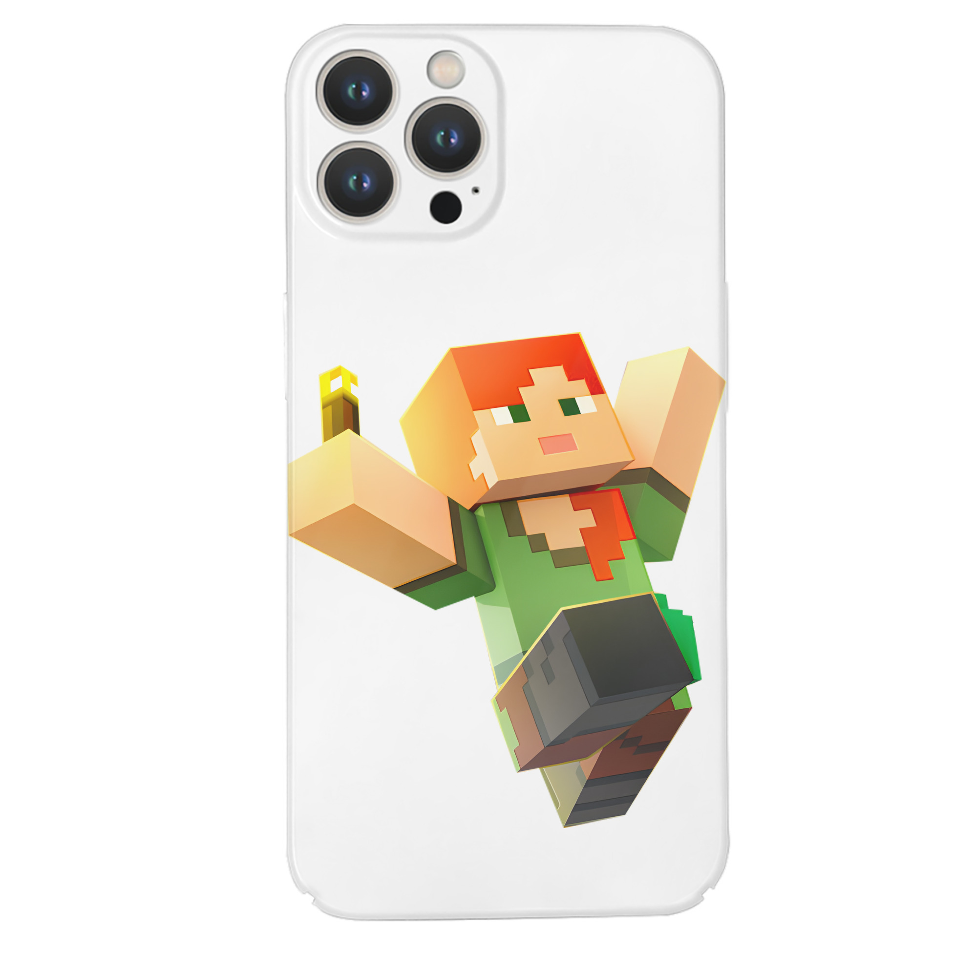 （画像用） マインクラフト ブロックの世界 Minecraft MC Block world 【iPhone 14シリーズ対応】ハードケース
